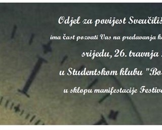 Predavanja „Vrijeme kroz povijest i povijest vremena“